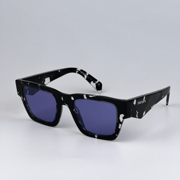 NEW Prada PRA06S 15O50B Tortoise Black Violet Mirror Square Unisex Sunglasses - Picture 6 of 12